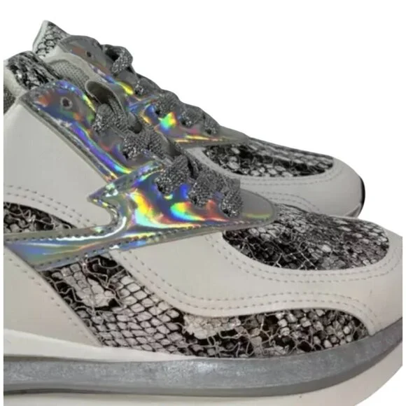 UNILADY / Franky-2 / Sneaker / Reflective & Snakeskin / Pattern Chunky Sneakers - Picture 6 of 9
